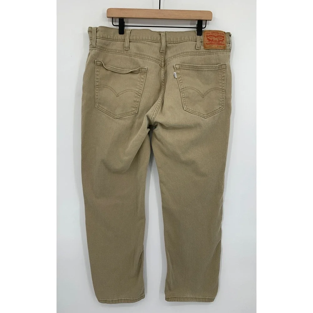 Levis 541 Jeans Mens 38x30 Beige Fade Athletic Taper Denim Pants